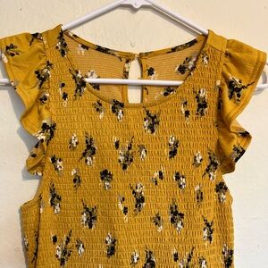 Yellow floral maxi dress